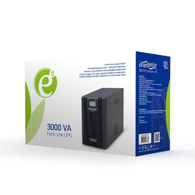 EnerGenie | 3000VA pure sine wave UPS | EG-UPS-PS3000-01 LCD display, USB, | 3000 VA | 2400 W
