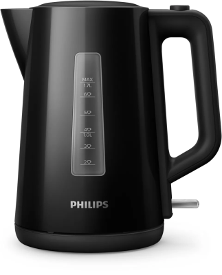 Philips | Kettle | HD9318 / 20 | Electric | 2200 W | 1.7 L | Plastic | 360° rotational base | Black