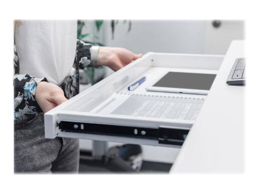 Electric Height Adjustable Desk | 72 - 121 cm | Maximum load weight 50 kg | Metal | White