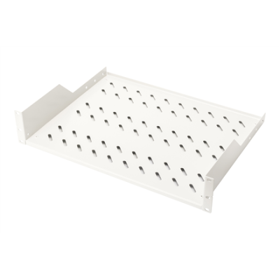 Digitus | Fixed Shelf for Racks | DN-97610 | White | Perfect for storage of components which are not 483 mm (19”) suitable; Slim design which takes space of 2 height units; Easy and quick to mount or dismount; Load capacity: 25 kg; Dimensions: 88 
