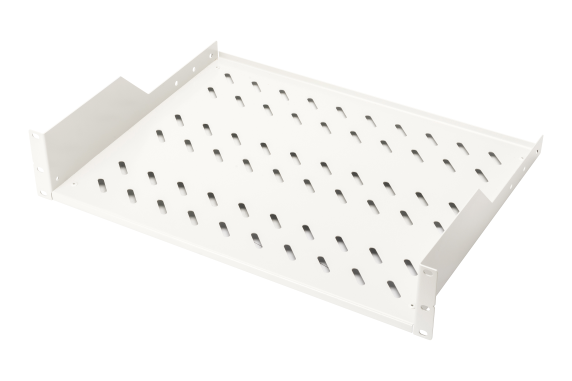Digitus | Fixed Shelf for Racks | DN-97610 | White | Perfect for storage of components which are not 483 mm (19”) suitable; Slim design which takes space of 2 height units; Easy and quick to mount or dismount; Load capacity: 25 kg; Dimensions: 88 