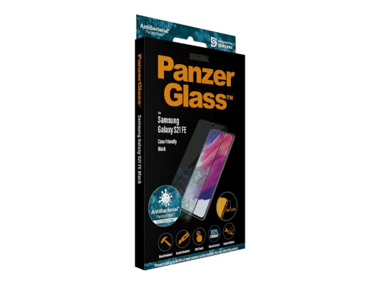 PanzerGlass | Samsng | Galaxy S21 FE CF | Hybrid glass | Black | Antibacterial; Works with in-screen fingerprint reader; Full frame coverage; Rounded edges | Screen Protector