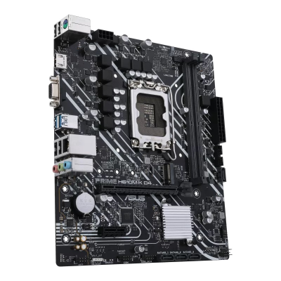 Asus | PRIME H610M-K D4 | Processor family Intel | Processor socket LGA1700 | DDR4 DIMM | Memory slots 2 | Supported hard disk drive interfaces SATA, M.2 | Number of SATA connectors 4 | Chipset Intel H610 | mATX