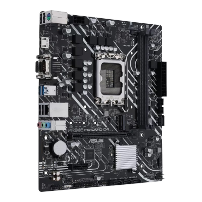 Asus | PRIME H610M-D D4 | Processor family Intel | Processor socket LGA1700 | DDR4 DIMM | Memory slots 2 | Supported hard disk drive interfaces SATA, M.2 | Number of SATA connectors 4 | Chipset Intel H610 | mATX