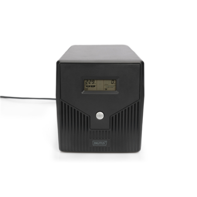 Digitus | Line-Interactive UPS | Line-Interactive UPS DN-170074, 1000VA, 600W, 2x 12V / 7Ah battery, 4x CEE 7 / 7 outlet, 2x RJ45, 1x USB 2.0 type B, 1x RS232, LCD, Simulated Sine Wave, 338x150x162mm, 7.8kg | 1000 VA | 600 W