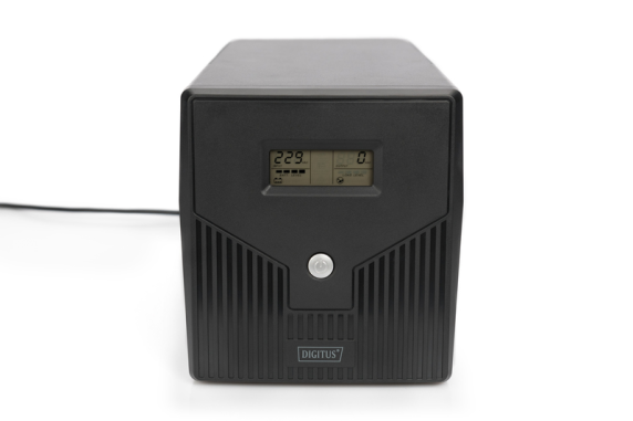 Digitus | Line-Interactive UPS | Line-Interactive UPS DN-170074, 1000VA, 600W, 2x 12V / 7Ah battery, 4x CEE 7 / 7 outlet, 2x RJ45, 1x USB 2.0 type B, 1x RS232, LCD, Simulated Sine Wave, 338x150x162mm, 7.8kg | 1000 VA | 600 W