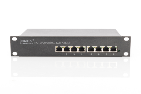 Digitus | 8-port Gigabit Ethernet PoE switch | DN-95317 | Unmanaged | Rackmountable | Power supply type Internal