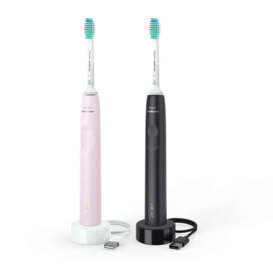 Philips | Sonicare Electric Toothbrush | HX3675 / 15 | Rechargeable | For adults | Number of brush heads included 2 | Number of teeth brushing modes 1 | Sonic technology | Black / Pink