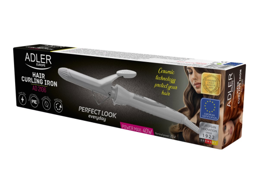 Adler | Hair Curler | AD 2106 | Ceramic heating system | Temperature (max) 180 °C | 40 W | White