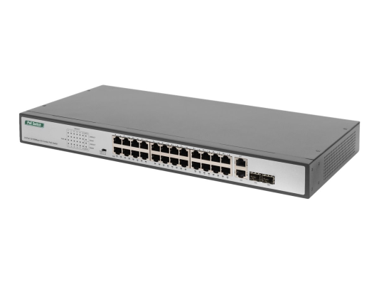Digitus | Fast Ethernet PoE Switch 24-port PoE + 2 Combo, 370W PoE | DN-95343 | Unmanaged | Desktop | Power supply type Internal