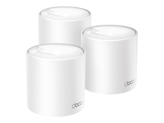 Whole Home Mesh Wi-Fi 6 System | Deco X50 (3-pack) | 802.11ax | 574+2402 Mbit / s | Ethernet LAN (RJ-45) ports 3 | Mesh Support Yes | MU-MiMO Yes | No mobile broadband | Antenna type Internal
