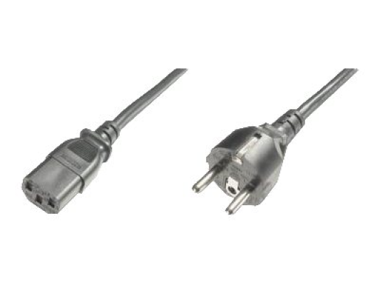 Digitus | Power Cord Cable | Power Cord, Schuko (CEE 7 / 7) - C13 M / F, H05VVF3G 0.75qmm | Black