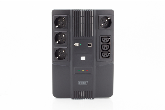 Digitus | All-in-One UPS | All-in-One UPS, 800VA / 480W, LED 12V / 9Ah x1, 4x CEE 7 / 7,3x IEC C13, USB, RJ45 | 800 VA | 480 W