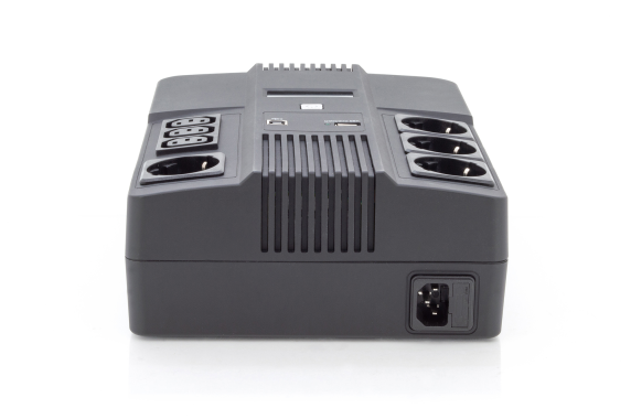 Digitus | All-in-One UPS | All-in-One UPS, 800VA / 480W, LED 12V / 9Ah x1, 4x CEE 7 / 7,3x IEC C13, USB, RJ45 | 800 VA | 480 W