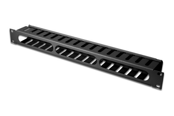 Digitus | 1U cable management cage detachable rear plate | DN-97617 | Black | For installation on the 483 mm (19“) profile rails