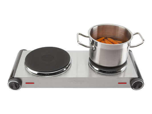 Tristar | Free standing table hob | KP-6248 | Number of burners / cooking zones 2 | Stainless Steel / Black | Electric