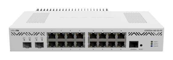 Ethernet Router | CCR2004-16G-2S+PC | 10 / 100 / 1000 Mbit / s | Mesh Support No | MU-MiMO No | No mobile broadband