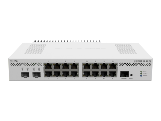 Ethernet Router | CCR2004-16G-2S+PC | 10 / 100 / 1000 Mbit / s | Mesh Support No | MU-MiMO No | No mobile broadband