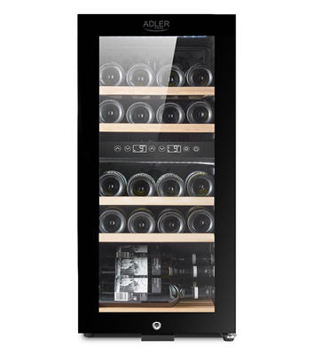 Adler | Wine Cooler | AD 8080 | Energy efficiency class G | Free standing | Bottles capacity 24 | Cooling type Compressor | Black