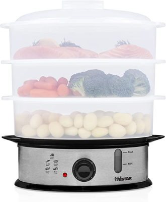 Tristar | Food Steamer | VS-3914 | Silver | 1200 W | Capacity 11 L | Number of baskets 3