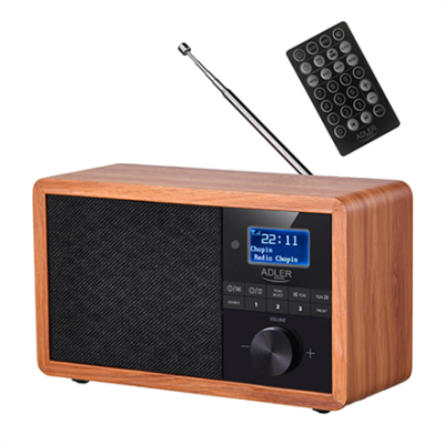 Adler | Radio DAB+ Bluetooth | AD 1184 | Alarm function | Black / Brown