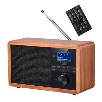 Adler | Radio DAB+ Bluetooth | AD 1184 | Alarm function | Black / Brown