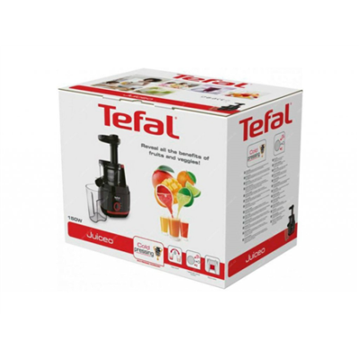 JUICER ZC150838 TEFAL | TEFAL | Juiceo Juice extractor | ZC150838 | Type Centrifugal | Red / Black | 150 W | Number of speeds 1 presets