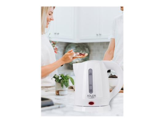 Adler | Kettle | AD 1272 | Electric | 1600 W | 1 L | Stainless steel / Polypropylene | 360° rotational base | White