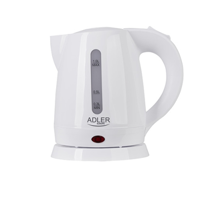 Adler | Kettle | AD 1272 | Electric | 1600 W | 1 L | Stainless steel / Polypropylene | 360° rotational base | White