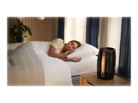 Philips | HU2718 / 10 | Humidifier | 17 W | Water tank capacity 2 L | Suitable for rooms up to 32 m² | NanoCloud technology | Humidification capacity 200 ml / hr | Black / Copper