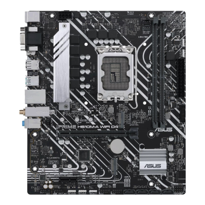 Asus | PRIME H610M-A WIFI D4 | Processor family Intel | Processor socket LGA1700 | DDR4 DIMM | Memory slots 2 | Supported hard disk drive interfaces SATA, M.2 | Number of SATA connectors 4 | Chipset Intel H610 | mATX
