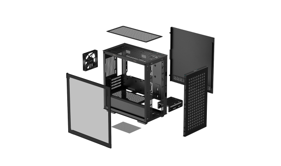 Deepcool | CH370 | Side window | Black | Micro ATX | Power supply included No | ATX PS2
