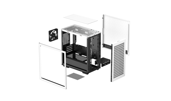 Deepcool | CH370 | Side window | White | Micro ATX | Power supply included No | ATX PS2