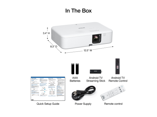 Epson | CO-FH02 | Full HD (1920x1080) | 3000 ANSI lumens | White | Lamp warranty 12 month(s)