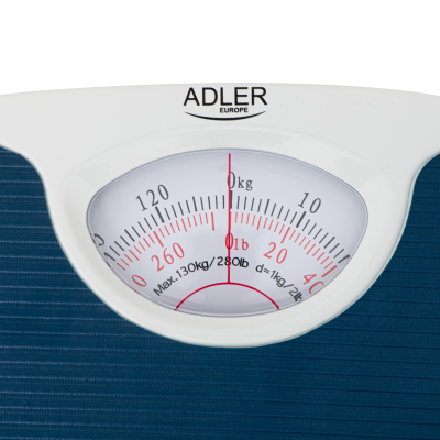 Adler | Mechanical bathroom scale | AD 8151b | Maximum weight (capacity) 130 kg | Accuracy 1000 g | Blue / White