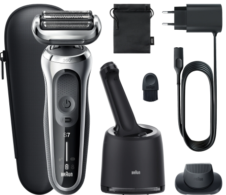 Braun | Shaver | 71-S7200cc | Operating time (max) 50 min | Wet & Dry | Silver / Black