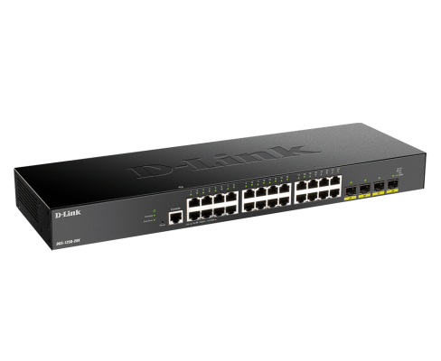 D-Link | Stackable Smart Managed Switch with 10G Uplinks | DGS-1250-28X / E | Web managed | Rackmountable | Gigabit Ethernet (copper) ports quantity 24