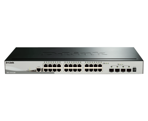 D-Link | Stackable Smart Managed Switch with 10G Uplinks | DGS-1510-28X / E | Managed L2 | Rackmountable | Gigabit Ethernet (copper) ports quantity 24