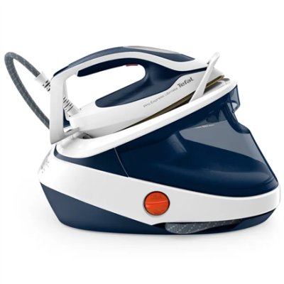 TEFAL | Steam Station Pro Express | GV9712E0 | 3000 W | 1.2 L | 7.7 bar | Auto power off | Vertical steam function | Calc-clean function | White / Blue