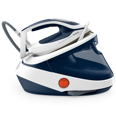 TEFAL | Steam Station Pro Express | GV9712E0 | 3000 W | 1.2 L | 7.7 bar | Auto power off | Vertical steam function | Calc-clean function | White / Blue