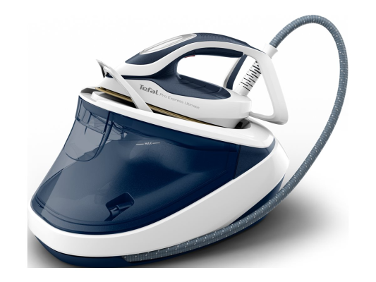 TEFAL | Steam Station Pro Express | GV9712E0 | 3000 W | 1.2 L | 7.7 bar | Auto power off | Vertical steam function | Calc-clean function | White / Blue