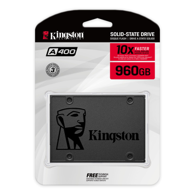 Kingston | SSD | A400 | 960 GB | SSD form factor 2.5" | Solid-state drive interface SATA Rev 3.0 | Read speed 500 MB / s | Write speed 450 MB / s