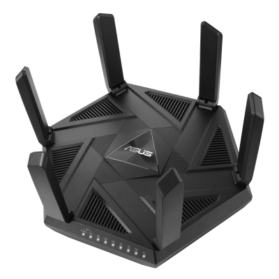 Wifi 6 802.11ax Tri-band Gigabit Gaming Router | RT-AXE7800 | 802.11ax | 574+4804+2402 Mbit / s | 10 / 100 / 1000 Mbit / s | Ethernet LAN (RJ-45) ports 4 | Mesh Support Yes | MU-MiMO Yes | No mobile broadband | Antenna type External