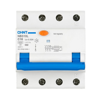Chint | Circuit breaker RCBO, NB310L / 3N, 3P+N, C20, 30mA, A, 6kA | NB310L3PN30MAA20C