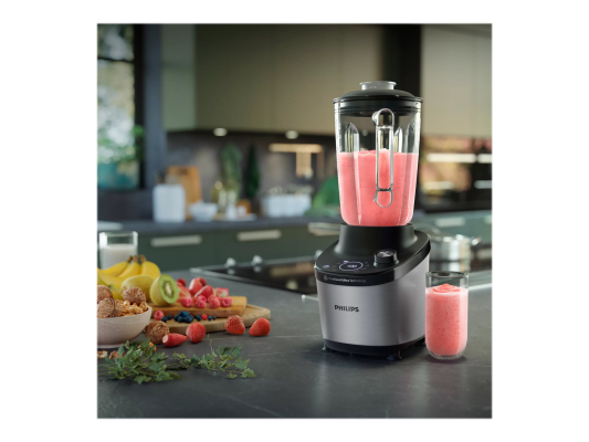 Philips | High Speed Blender | HR3760 / 10 7000 Series | Tabletop | 1500 W | Jar material Glass | Jar capacity 2 L | Ice crushing | Metal / Black