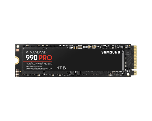 Samsung | 990 PRO | 1000 GB | SSD form factor M.2 2280 | Solid-state drive interface PCIe Gen4x4 | Read speed 7450 MB / s | Write speed 6900 MB / s
