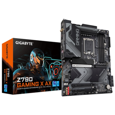 Gigabyte | Z790 GAMING X AX 1.0 M / B | Processor family Intel | Processor socket LGA1700 | DDR5 DIMM | Memory slots 4 | Supported hard disk drive interfaces SATA, M.2 | Number of SATA connectors 6 | Chipset Z790 Express | ATX