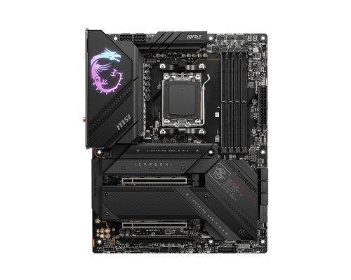 MSI | MPG X670E CARBON WIFI | Processor family AMD | Processor socket AM5 | DDR5 DIMM | Memory slots 4 | Supported hard disk drive interfaces SATA, M.2 | Number of SATA connectors 6 | Chipset AMD X670 | ATX