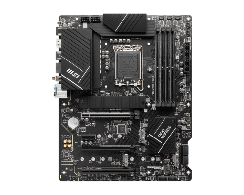 MSI | PRO Z790-P WIFI | Processor family Intel | Processor socket LGA1700 | DDR5 DIMM | Memory slots 4 | Supported hard disk drive interfaces SATA, M.2 | Number of SATA connectors 6 | Chipset Intel Z790 | ATX