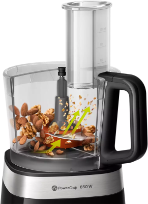 Philips | Compact Food processor | HR7530 / 10 Viva Collection | 850 W | Number of speeds 2 | Bowl capacity 2.1 L | Black